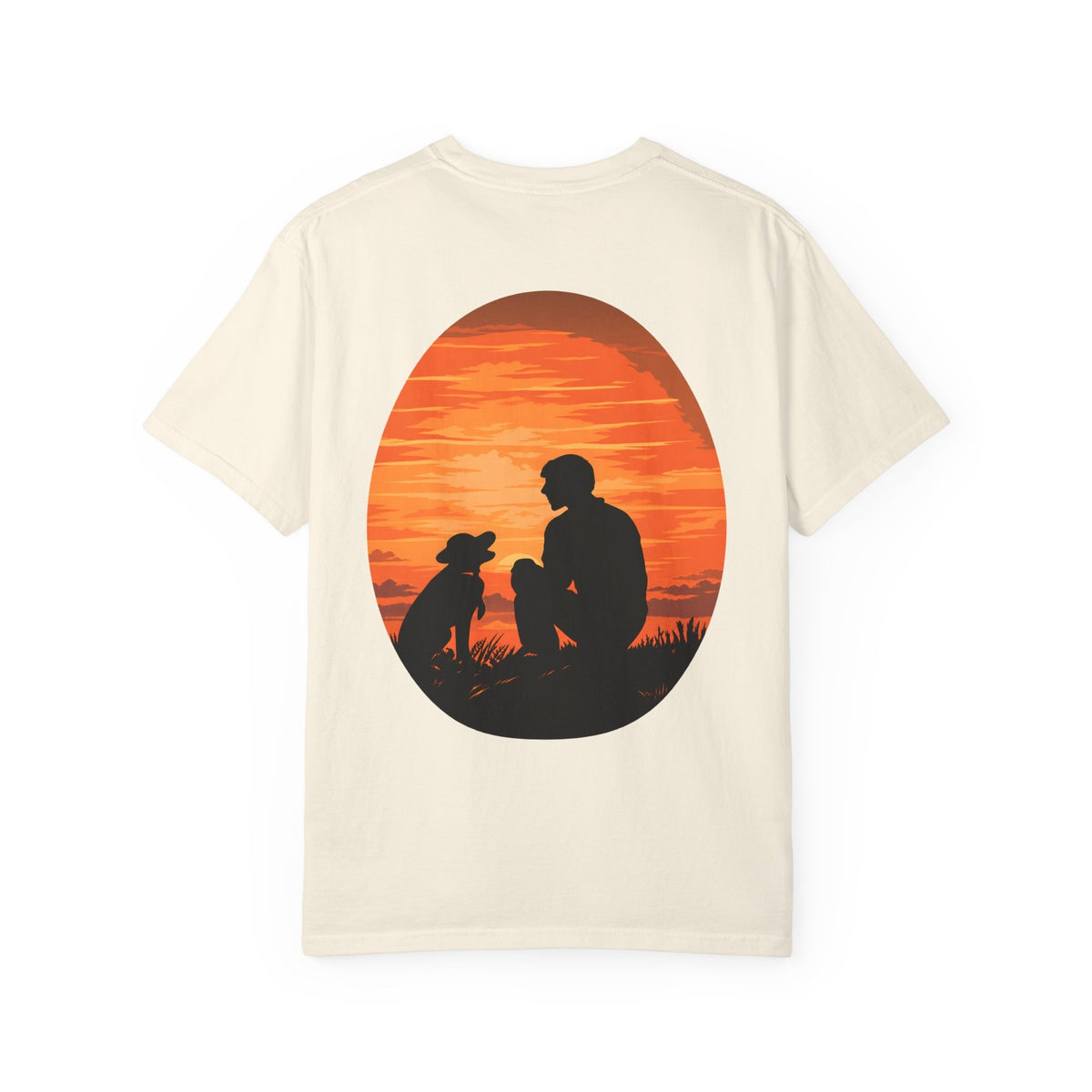 Sunset Companion Tee in Ivory, back view flat lay