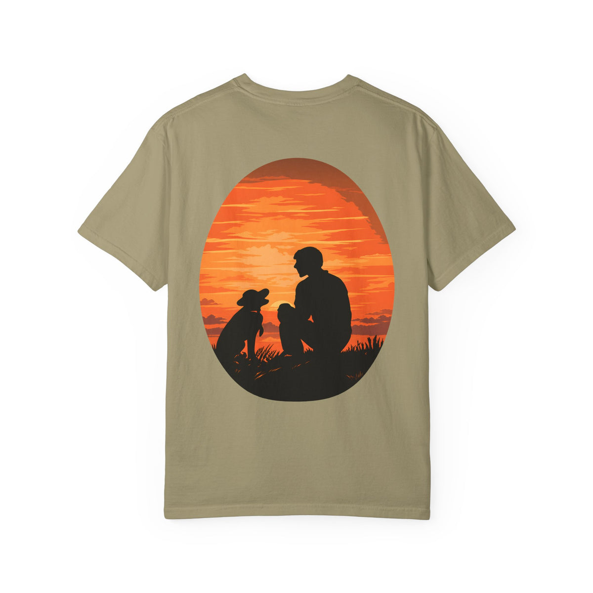 Sunset Companion Tee in Khaki, back view